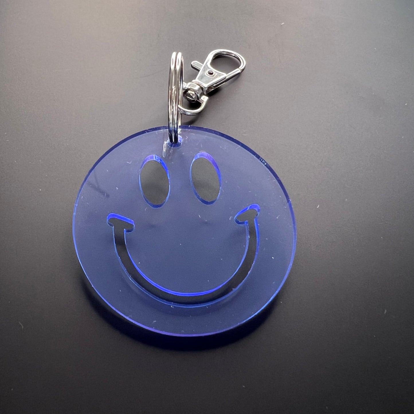 Smiley Neon Emoji Keyring